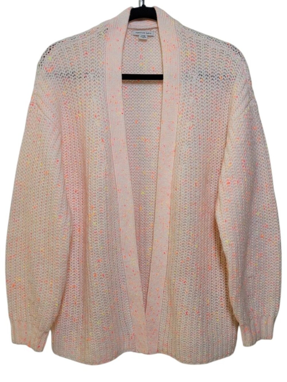American Eagle Multi Color Confetti Fleck Slouchy Open Front Cardigan Sweater S